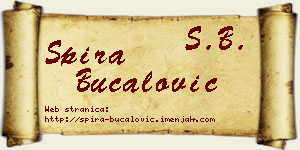 Spira Bucalović vizit kartica